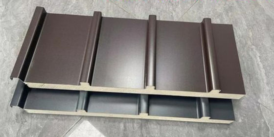 Tetto a sandwich in poliuretano resistente alle intemperie con lunghezza personalizzabile e pannelli di grande muro