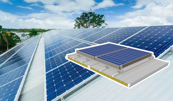 Panello fotovoltaico per il tetto di lunghezza personalizzabile con cerchio in vetro PU