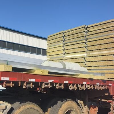 Fireproof Grade A with PU edge&Rock wool core as roofing system also wall system